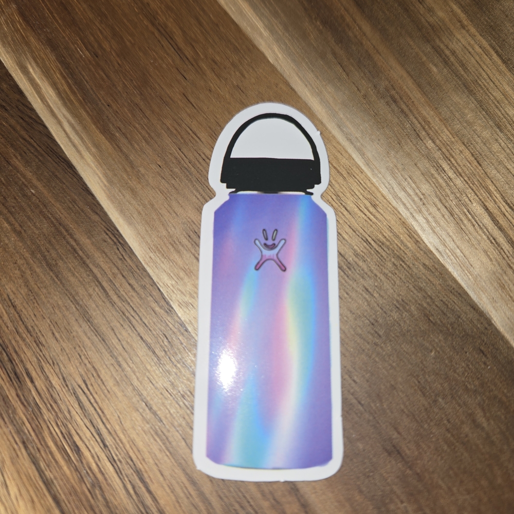 Holographic Blue Bottle Sticker